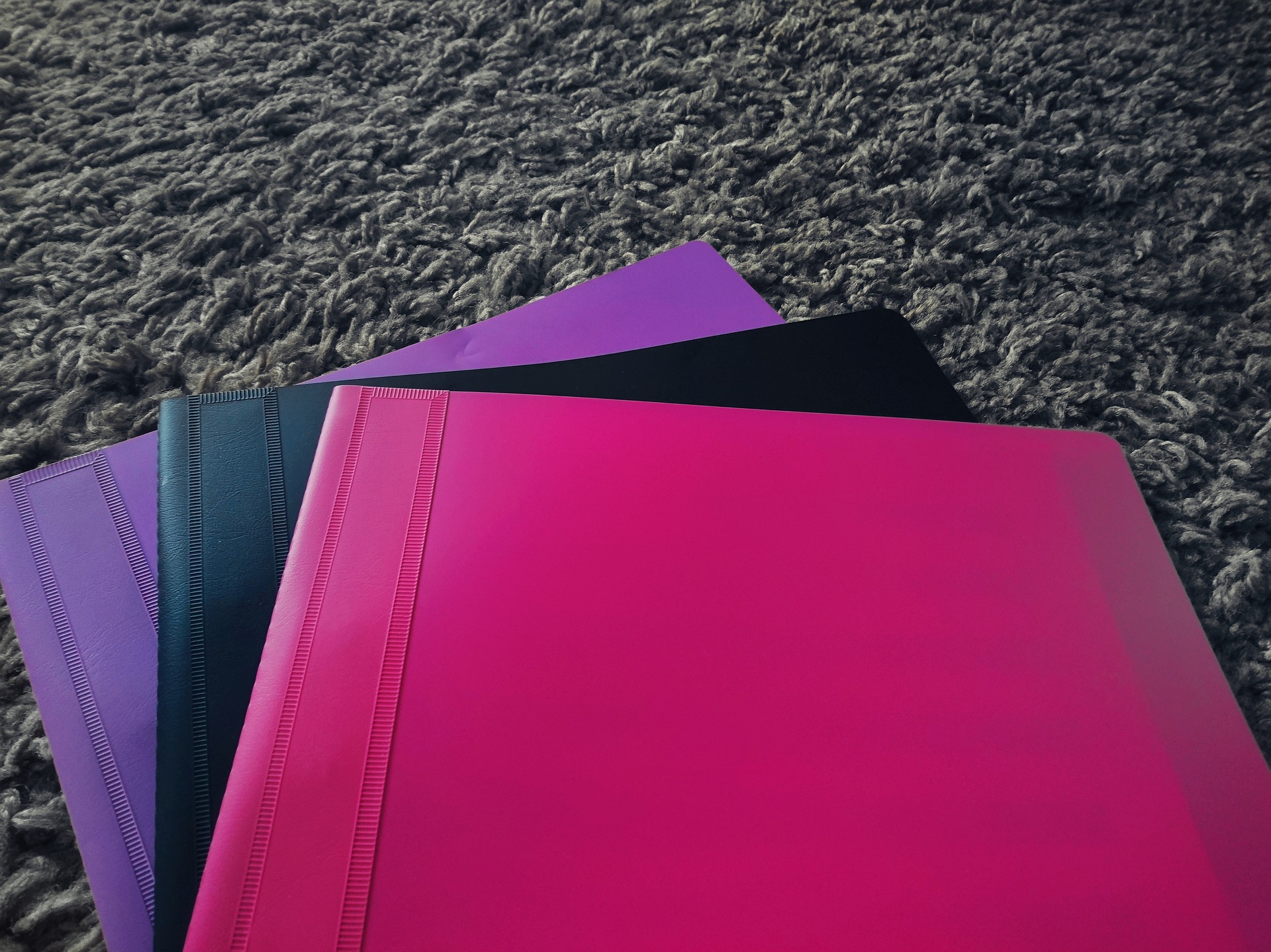 colored plastic document folders